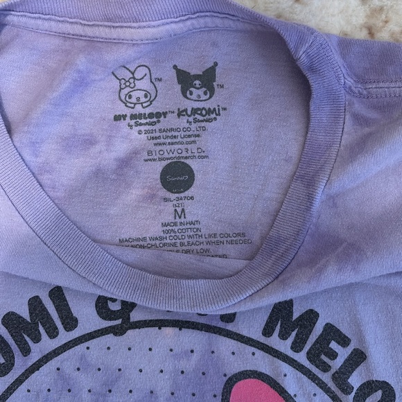 My Melody & Kuromi Purple Wash Long-Sleeve T-Shirt MEDIUM - Picture 2 of 3